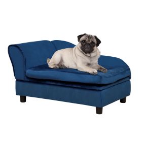 Luxury Dog Bed With Storage Blue