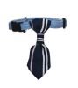 Deep Blue Stripe Dog Neck Tie