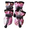 4Pcs Pink Cute Dog Shoes