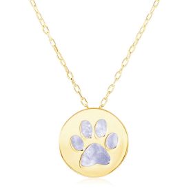 Gold Necklace with Dog Paw