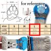 4 Pcs Indoor Pet Knitted Socks Blue Panda