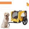 Yellow Outdoor Dog Bicycle Trailer