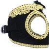 Choke Free Dog Harness - Yellow and Black Polka Dot