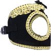 Choke Free Dog Harness - Yellow and Black Polka Dot