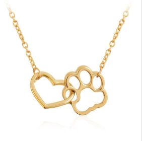 Women's Peach Heart Necklace (Color: Yellow)