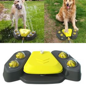 Canine Water Fountain Easy Paw Activated (Color: Yellow)