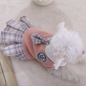 Dog Sweater Dress (Color: Pink)