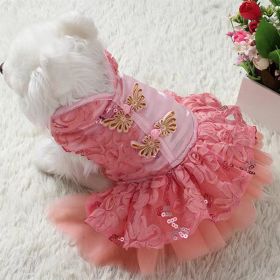 New Year Dog Dress (Color: Pink)