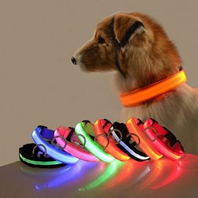 Glow-In-The-Dark Collar LED Collar (Color: Red)