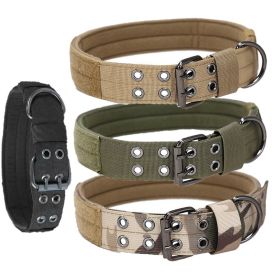 Super Strong Collar with D-Ring & Buckle (colour: Army green)