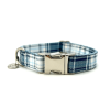 Collar -Blue Plaid -Adjustable