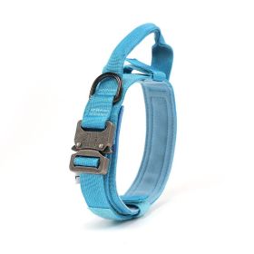 Tactical Military Dog Collar (Color: Blue)