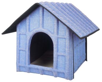 Travel Pet House with Mat (Color: Blue)