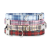 Adjustable Collar Beige Plaid