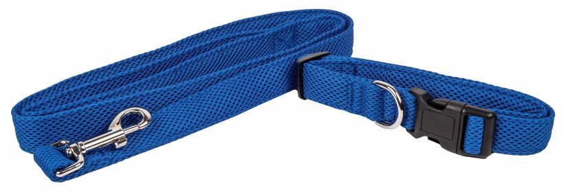 Dual Sided Adjustable Mesh Leash-Collar (Color: Blue)